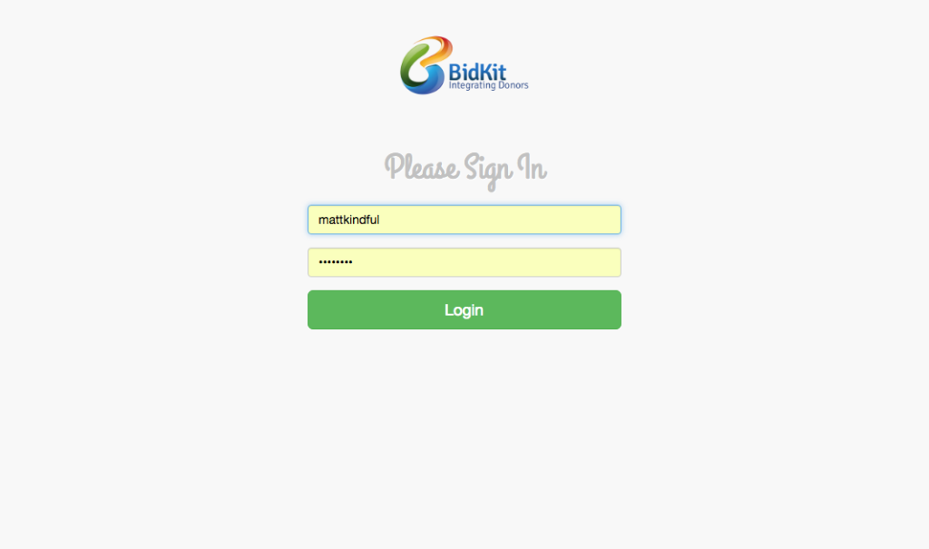 BidKit Login